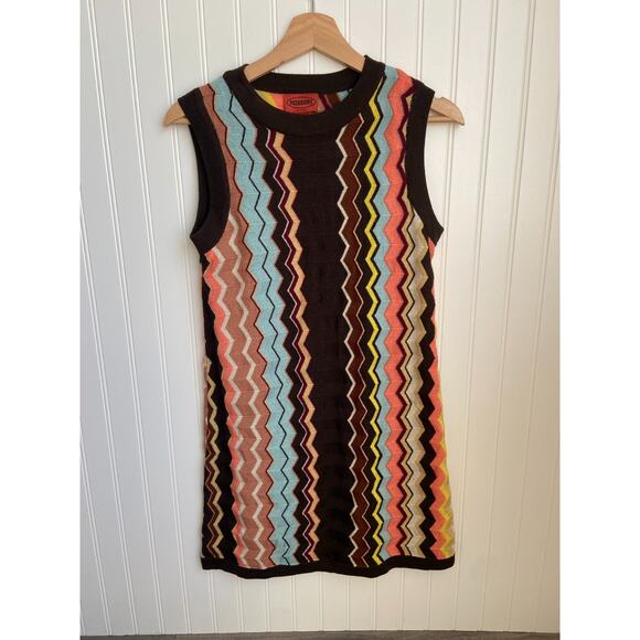 Missoni for Target Dress Women S Multicolor Zig Zag Chevron Sleeveless Colorful - Picture 1 of 4